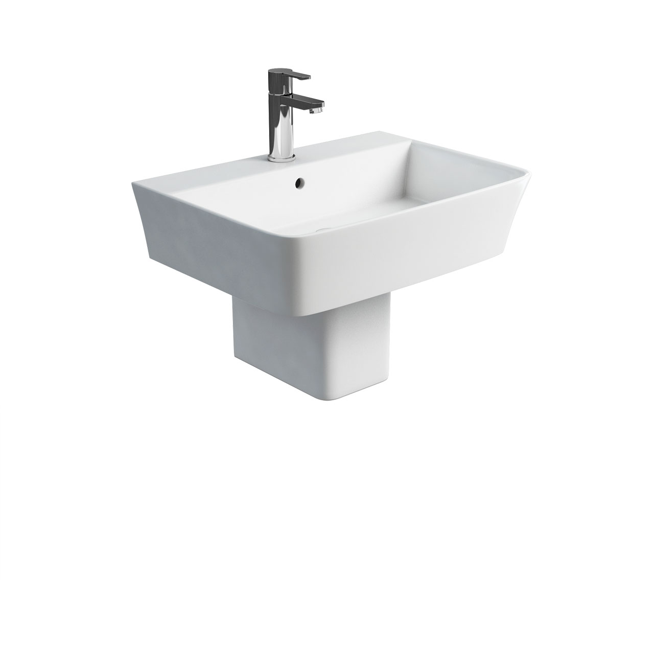 Fine S40 600 basin and square fronted semi pedestal